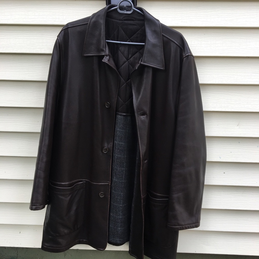 🦋 Ermenegildo Zegna Buttery Brown Leather Coat